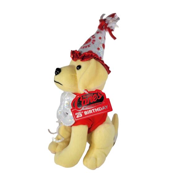 Raising Cane's 25th Birthday Dog Plush, Collectible Stuffed Animal - Picture 3 of 16